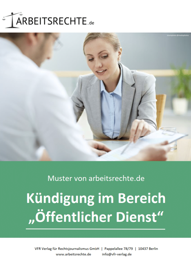 Muster einer Kündigung für Öffentlicher-Dienst-Mitarbeiter